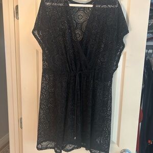 Belle by Kim Gravel Black mesh Swim Cover-Up